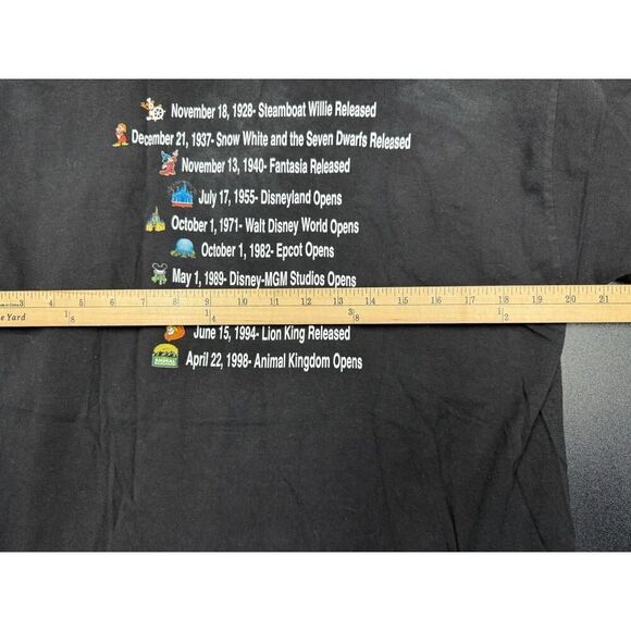 Disney 100 Years of Wonder Black T-Shirt - Size Medium - 2023 Anniversary Tee - Picture 7 of 7